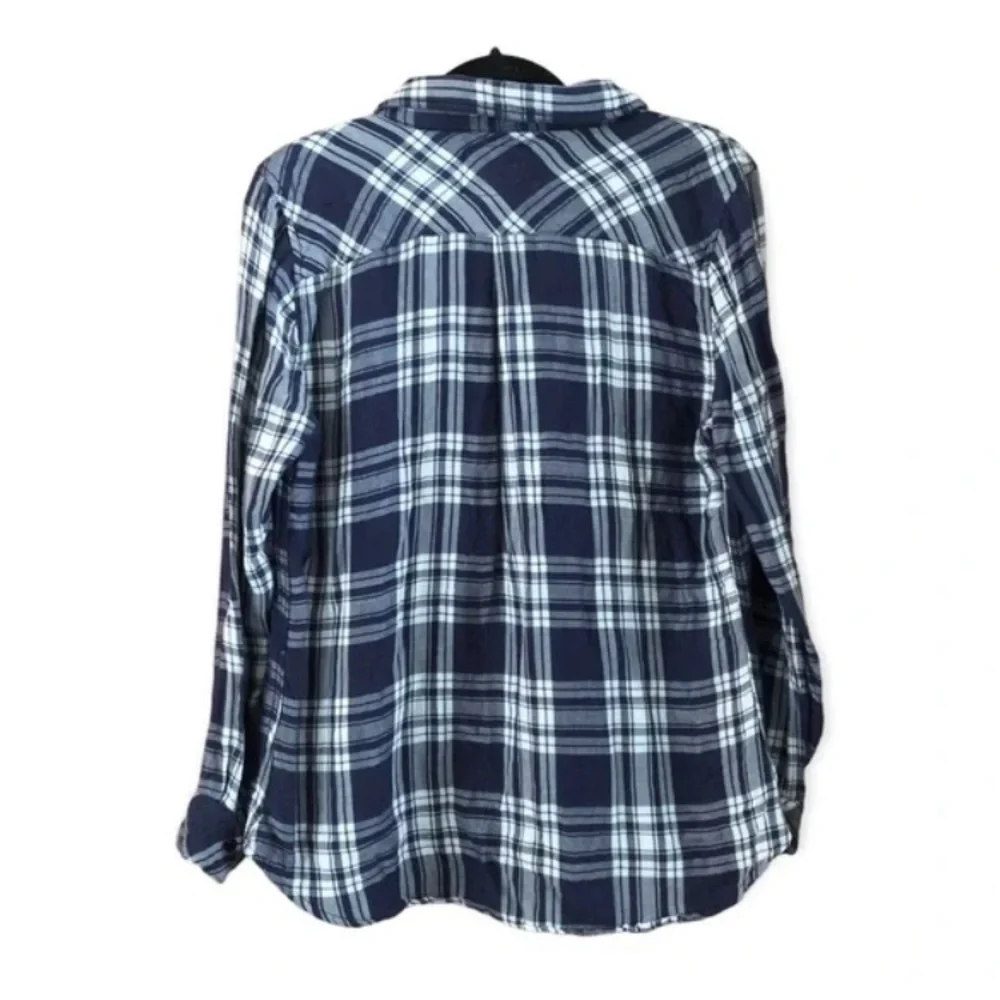 Rails Navy and White Plaid Button Down Shirt - Picture 2 of 9